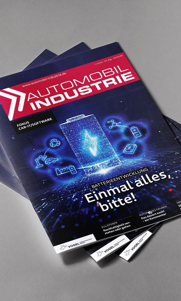 Dassault Systèmes Automobil Industrie Magazin Mockup von Kreavis